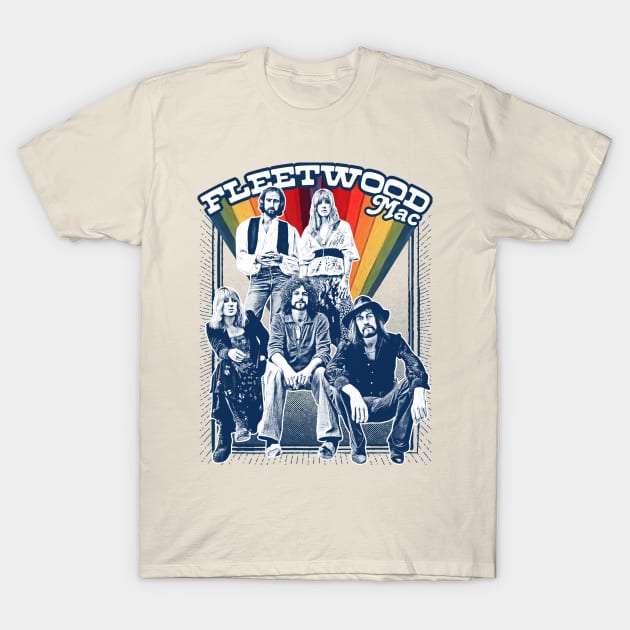 Fleetwood Mac Retro Aesthetic Design T-Shirt by DankFutura